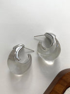 Brincos Transparentes em Forma de U Retro de Alta Qualidade com Agulha de Prata 925 Design F Sensacional Joias para Ou...