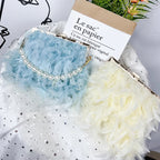 Bolsas de luxo para mulheres, bolsa de embreagem noturna, bolsa de ombro, corrente de pérolas, bolsa de casamento designer 12 cores