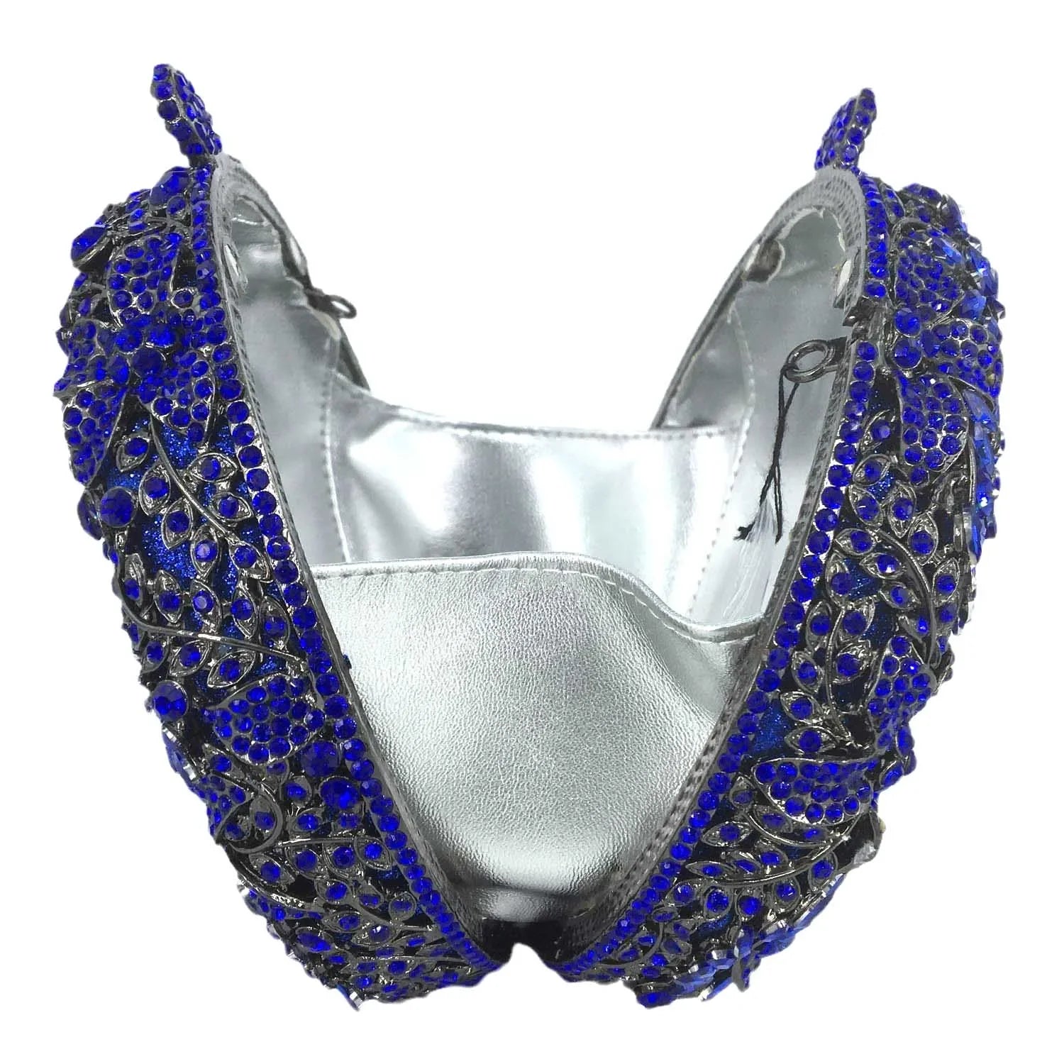 Boutique de fgg luz azul safira flor cristal sacos de noite para festa de casamento feminino strass bolsas nupcial saco de embreagem