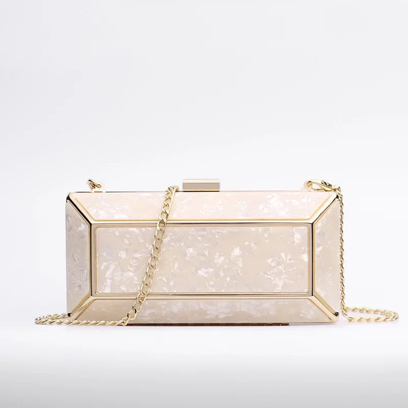 2024 na moda acrílico único saco de noite feminino vestido de mão versátil ombro único inclinação crossbody sistema bolso