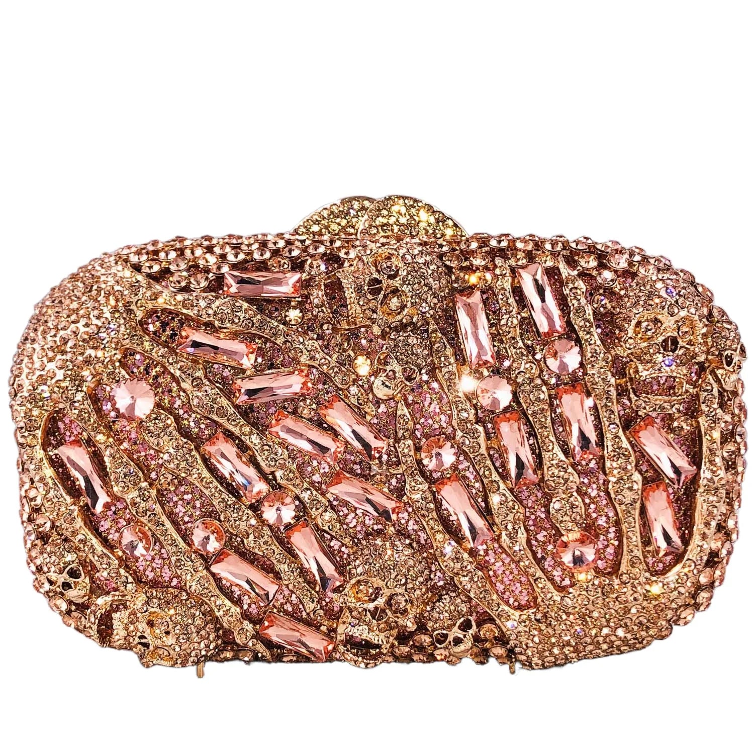 Boutique de fgg halloween crânio mãos mulheres cristal noite bolsas festa baile strass bolsa embreagem casamento minaudiere saco