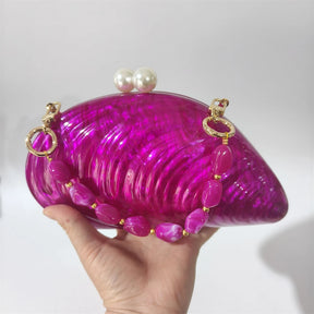 Shell ovo acrílico bolsas de embreagem para mulheres casamento doces noite crossbody saco marmoreio bolsas mini feminino corrente destacável