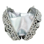 Boutique de fgg champanhe feminino flor bolsa de noite saco nupcial casamento strass bolsas festa jantar formal saco embreagem