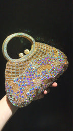Bolsa de jantar de diamante grande capacidade ombro crossbody oco strass bolsa feminina banquete bolsa de embreagem