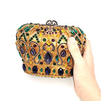 Mulheres festa à noite bolsa diamantes luxo cristal garras elegantes senhoras bolsas festa de casamento nupcial coroa real bolsas saco