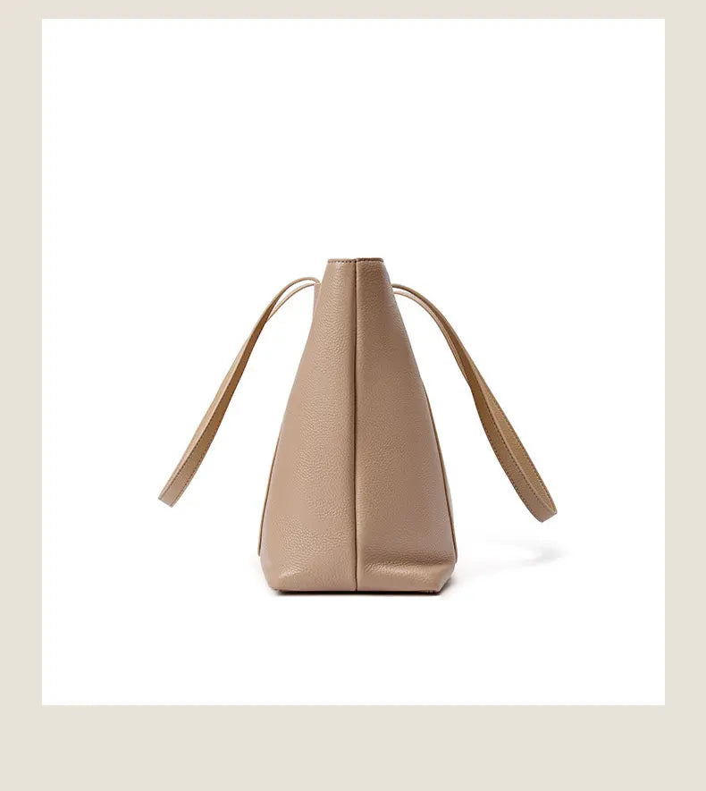 100% couro genuíno bolsa feminina grande capacidade simples moda feminina bolsa de ombro bolsa de armazenamento 2328