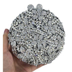 Boutique de fgg luz azul safira flor cristal sacos de noite para festa de casamento feminino strass bolsas nupcial saco de embreagem