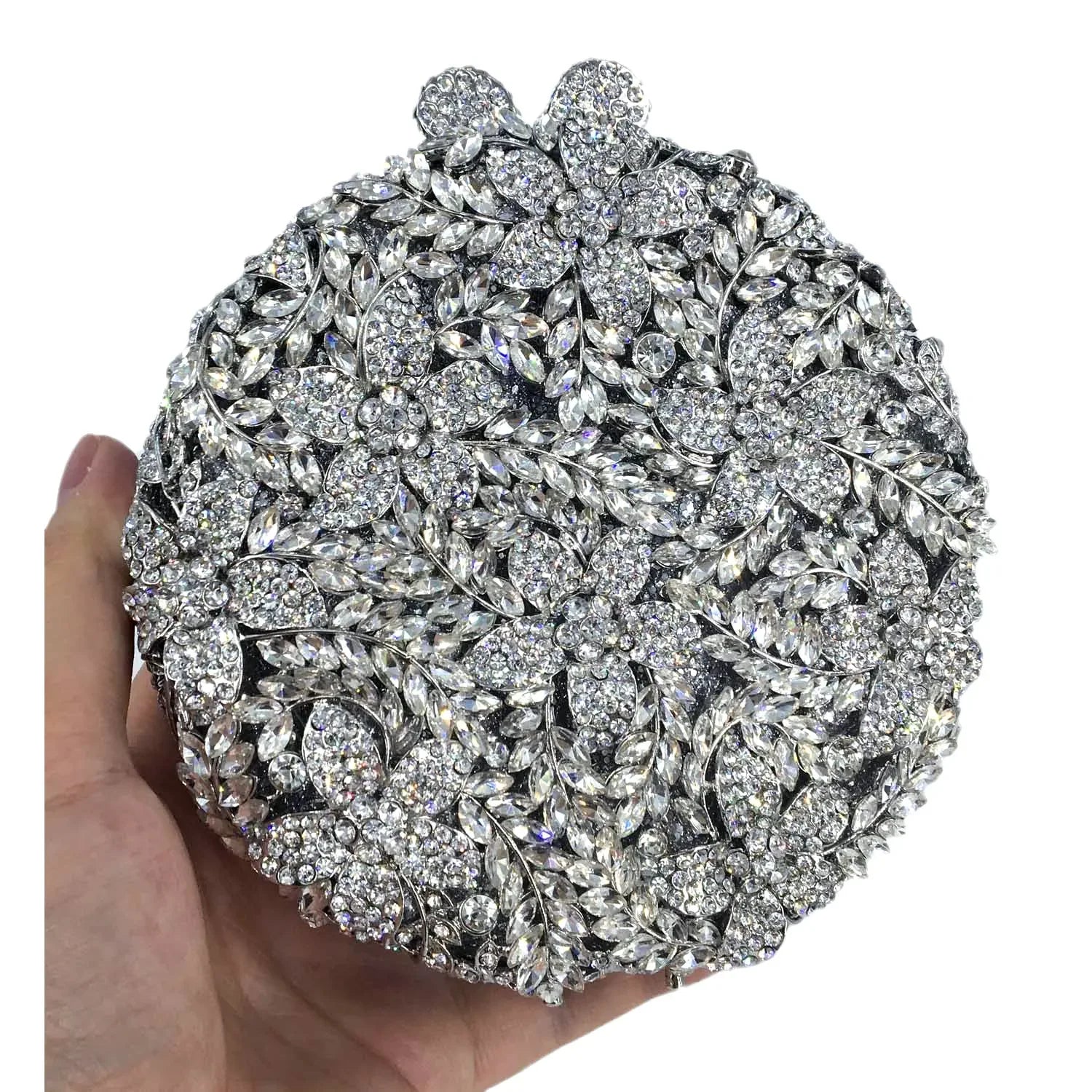 Boutique de fgg luz azul safira flor cristal sacos de noite para festa de casamento feminino strass bolsas nupcial saco de embreagem