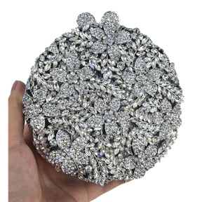 Boutique de fgg luz azul safira flor cristal sacos de noite para festa de casamento feminino strass bolsas nupcial saco de embreagem
