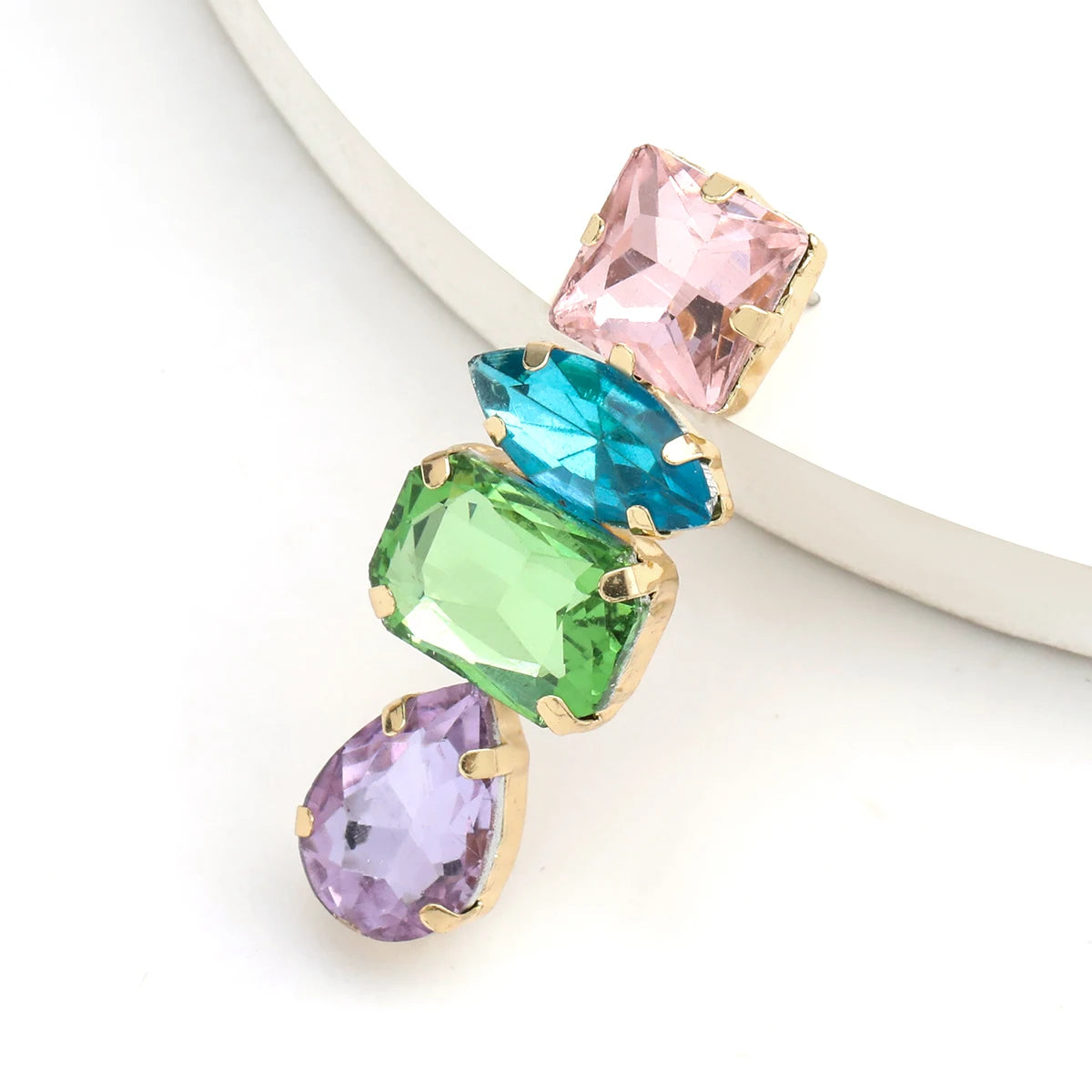 Moda personalidade menina strass gota de água balançar brincos feminino elegante temperamento jóias acessórios