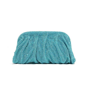 Glamourosa bolsa de noite com pérolas e strass para mulheres |   Embreagem elegante para performance em palco |   Bolsa brilhante para festa de casamento e baile 