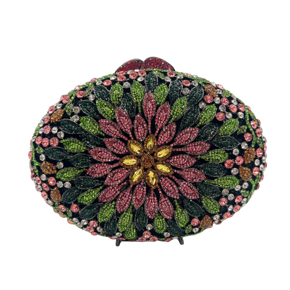 Clutch Cristal Arística Floral