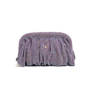 Glamourosa bolsa de noite com pérolas e strass para mulheres |   Embreagem elegante para performance em palco |   Bolsa brilhante para festa de casamento e baile 
