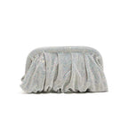 Glamourosa bolsa de noite com pérolas e strass para mulheres |   Embreagem elegante para performance em palco |   Bolsa brilhante para festa de casamento e baile 