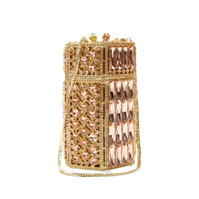 Khnmeet champanhe verde luxo feminino saco de festa à noite diamante oco para fora garras de cristal bolsa de noiva senhoras saco de casamento sm270