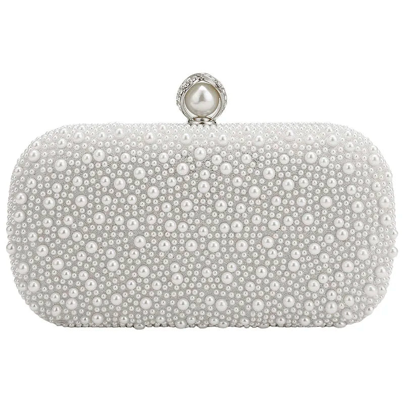 Bolsas de noite femininas pérola frisado bolsa embreagem casamento nupcial garras festa baile senhora crossbody bolsa ombro