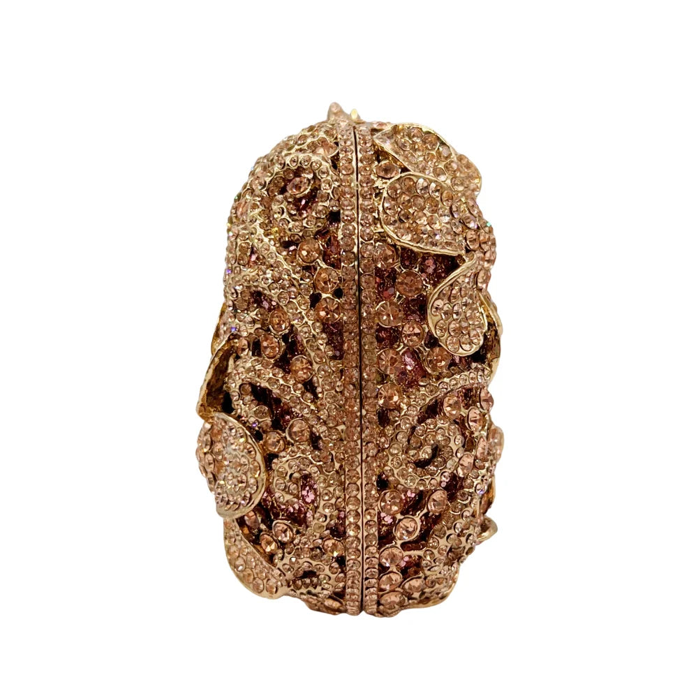 Formas de flores de luxo de alta qualidade, festas de casamento com diamantes, sacolas, bolsas de noite, embreagens de cristal