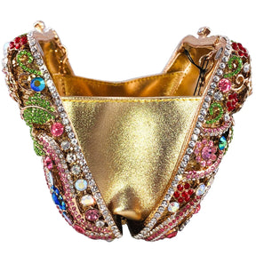 Boutique de fgg elegante feminino flor bolsas de noite cristal bolsa embreagem formal festa casamento nupcial strass bolsa embreagem