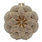 Alta qualidade presente do dia das mães 3d flor rosa strass diamante saco meninas e mulher saco de noite de casamento