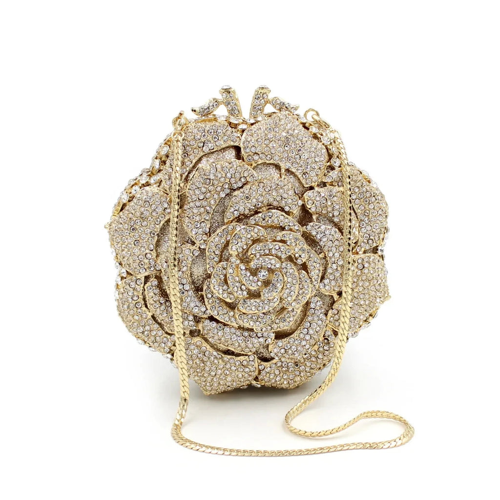 Rosa/branco cristal noite sacos de embreagem strass festa baile bolsas diamantes flor formal jantar bolsas para mulher minaudiere