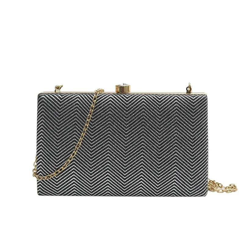 Elegante jantar saco de embreagem bolsa de ombro feminino brilhante grampo de cabelo pequena caixa de maquiagem nova 2025 tendência da moda