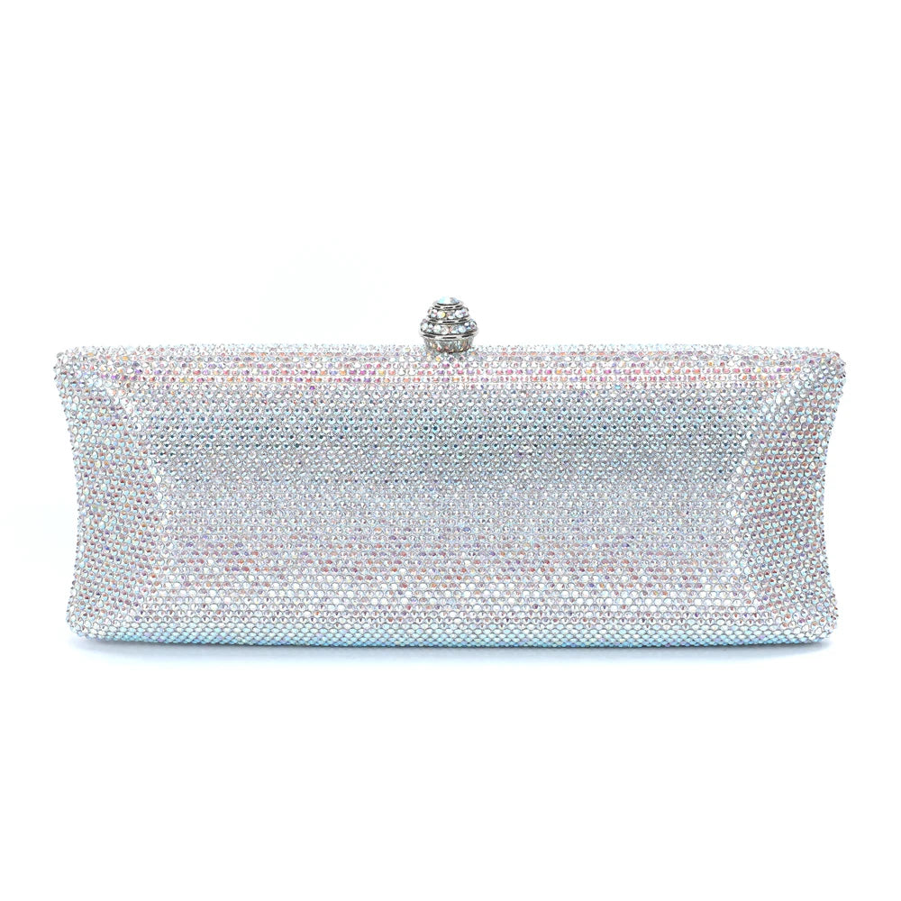 XIYUAN-Saco de embreagem de diamante de cristal colorido para mulheres, bolsa noturna para jantar, casamento, bolsa nupcial, 25 cores, mais vendido