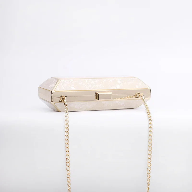 2024 na moda acrílico único saco de noite feminino vestido de mão versátil ombro único inclinação crossbody sistema bolso