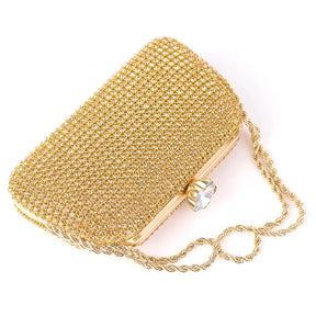 Diamantes sacos de noite para mulheres, prata e ouro, bolsas de ombro luxuosas, banquete de casamento, bolsa de embreagem