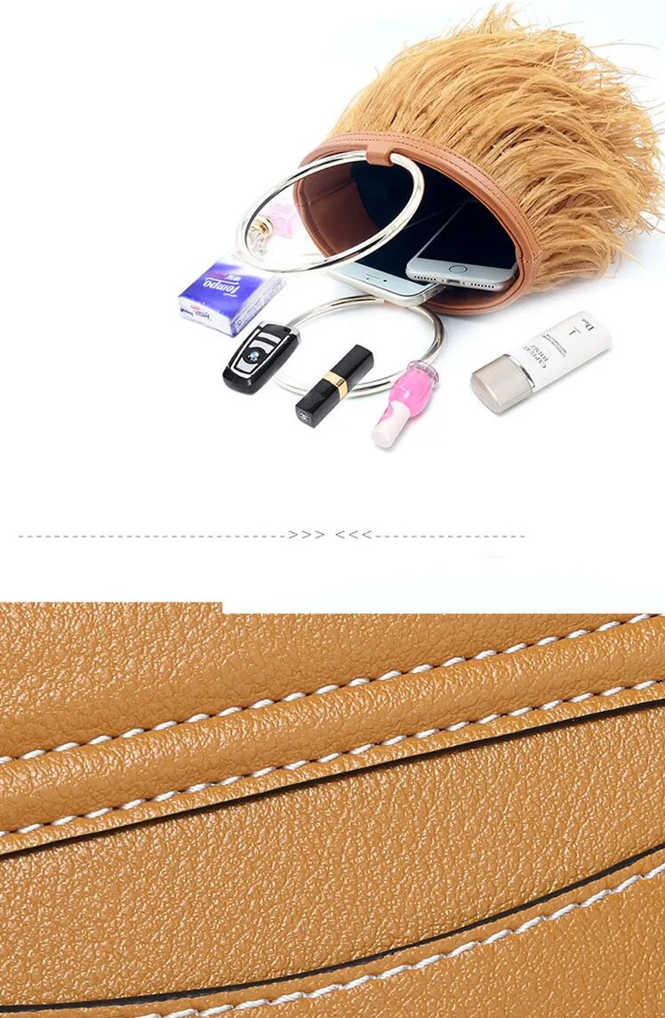 Bolsa Clutch Plumas Laila Musk