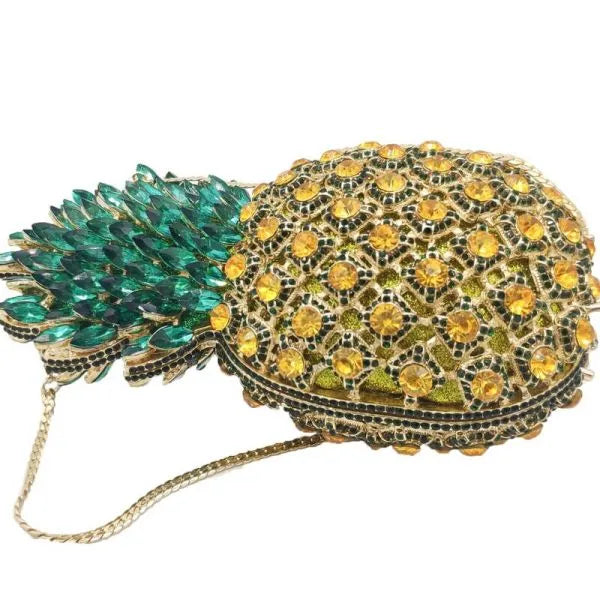 Clutch Luxo Cristal Abacaxi