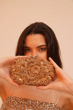 Clutch Cristal Floral Jade