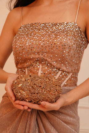 Clutch Cristal Floral Jade