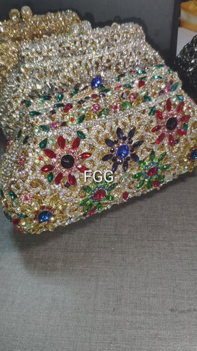 Clutch Cristal Coroa Floral