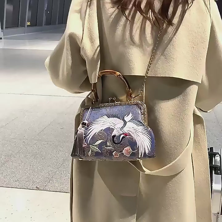 Bolsa Jacquard Carmesim