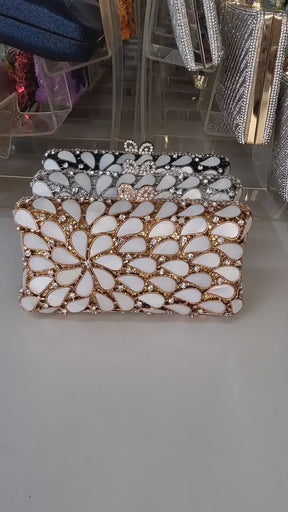 Clutch Madressa Cristais Madrepérola