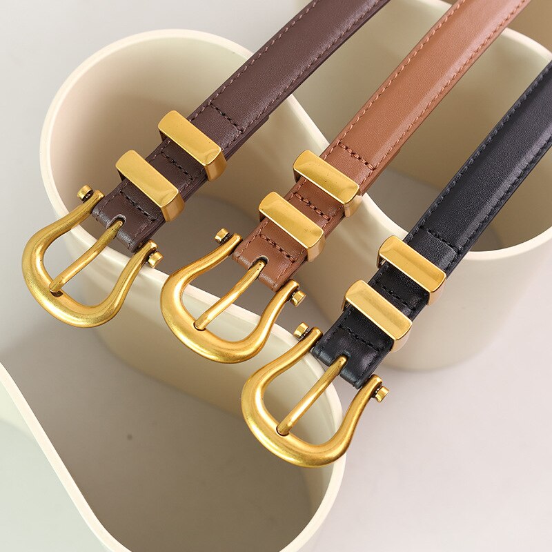 Cinto Fino Feminino Couro Legítimo Donna