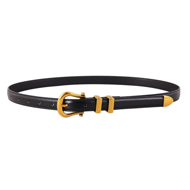 Cinto Fino Feminino Couro Legítimo Donna