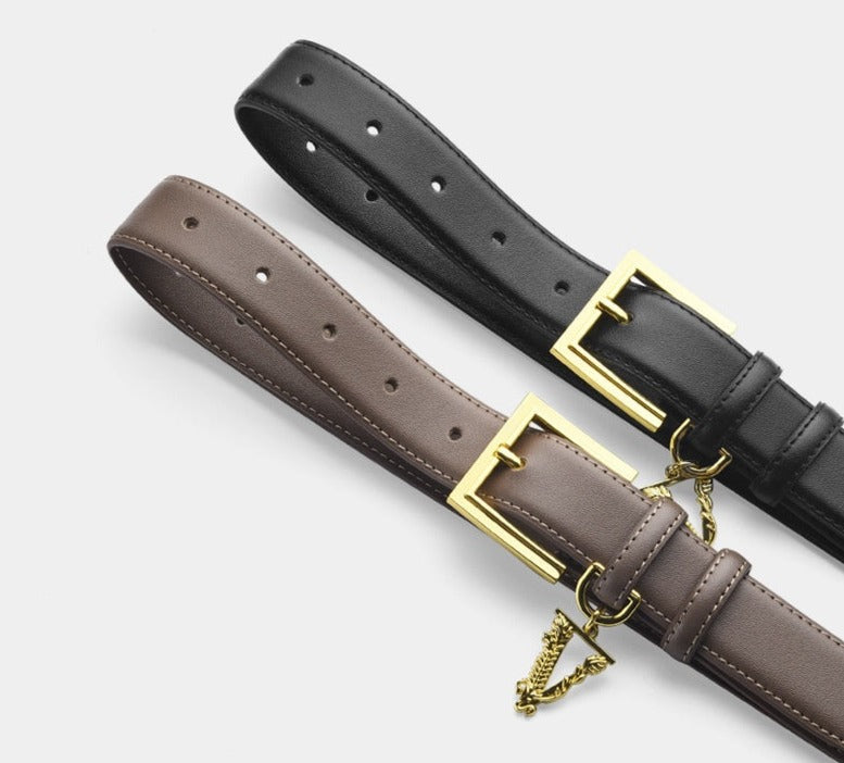 Cinto Feminino Couro Legítimo Ajustável Penina