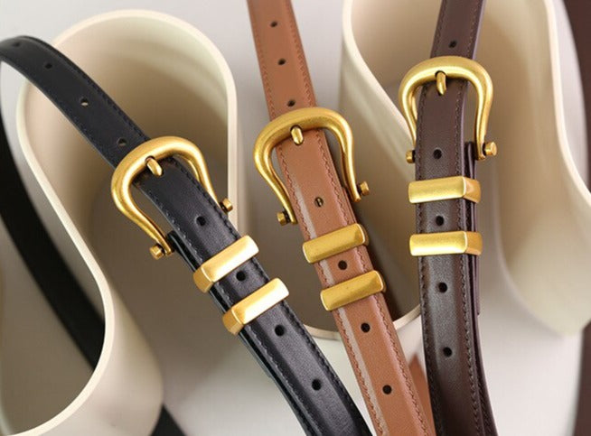 Cinto Fino Feminino Couro Legítimo Donna