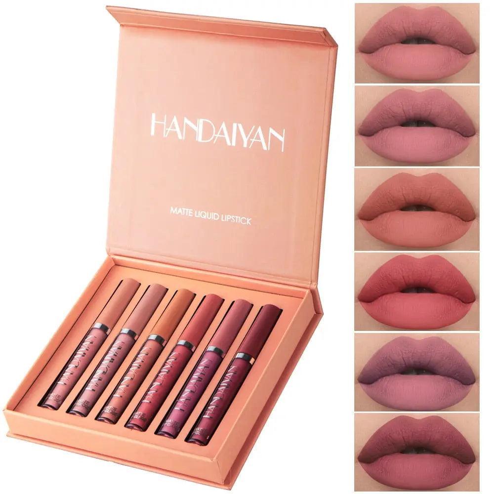 PROMOÇÃO - Kit 6 Batons Beauty Handaiyan - Longa Duração - FANICH